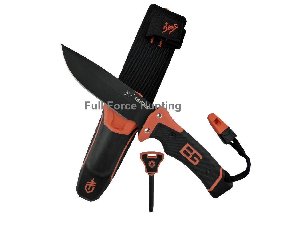 GERBER Bear Grylls Ultimate Pro Fixed Blade Knife Whistle Fire Starter