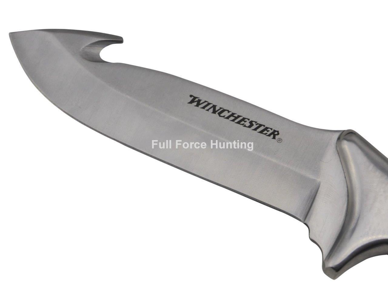 Bowie WINCHESTER Burl Wood Fixed Gut Hook Knife Full Tang Hunting