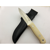 J&V Adventure Knives Bushcraft Fixed Blade Ivory Micarta