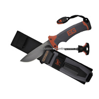 GERBER Bear Grylls - Ultimate Knife with Fixed Blade and Nylon Sheath Featuring Sharpener, Whistle, Fire Starter & Guide 31-001063