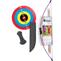 Bear 1st Shot Youth Recurve Archery Set Right | Left Handed - Flo Purple