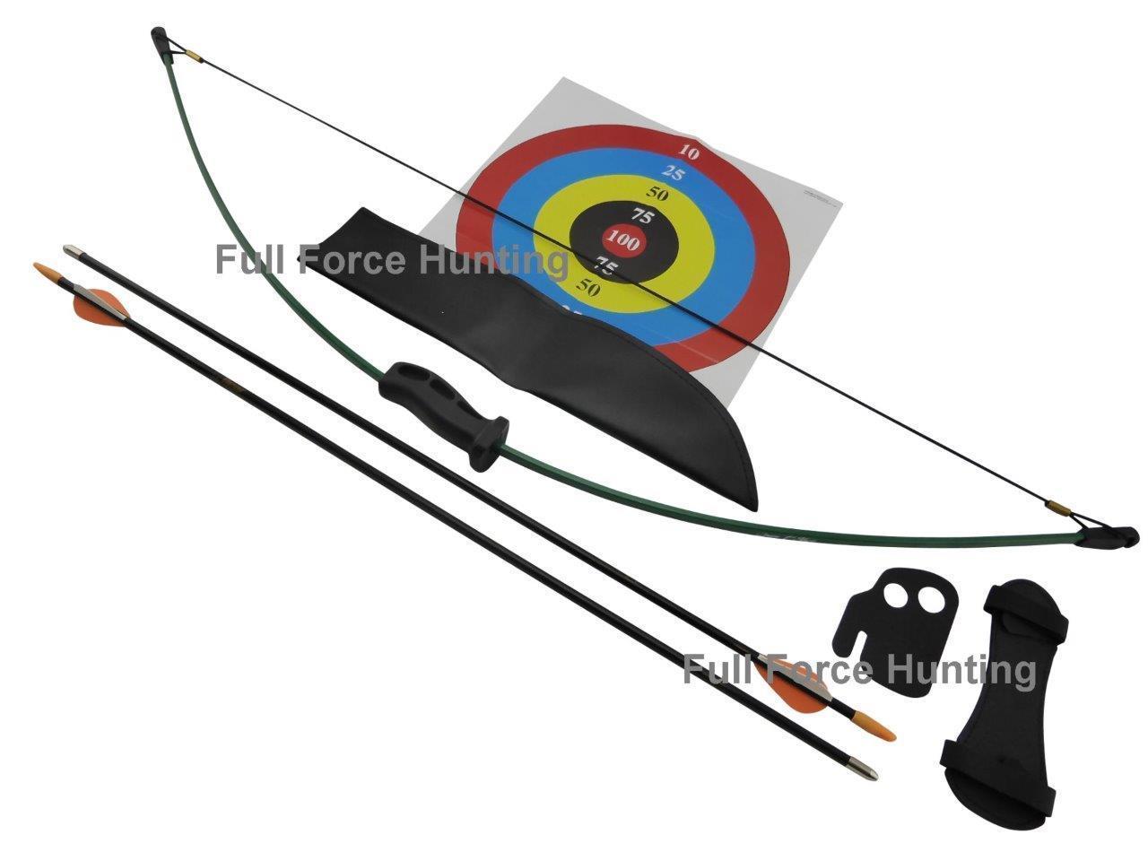 Bear 1st Shot Youth Recurve Archery Kids Target Bow Arrows Longbow Set