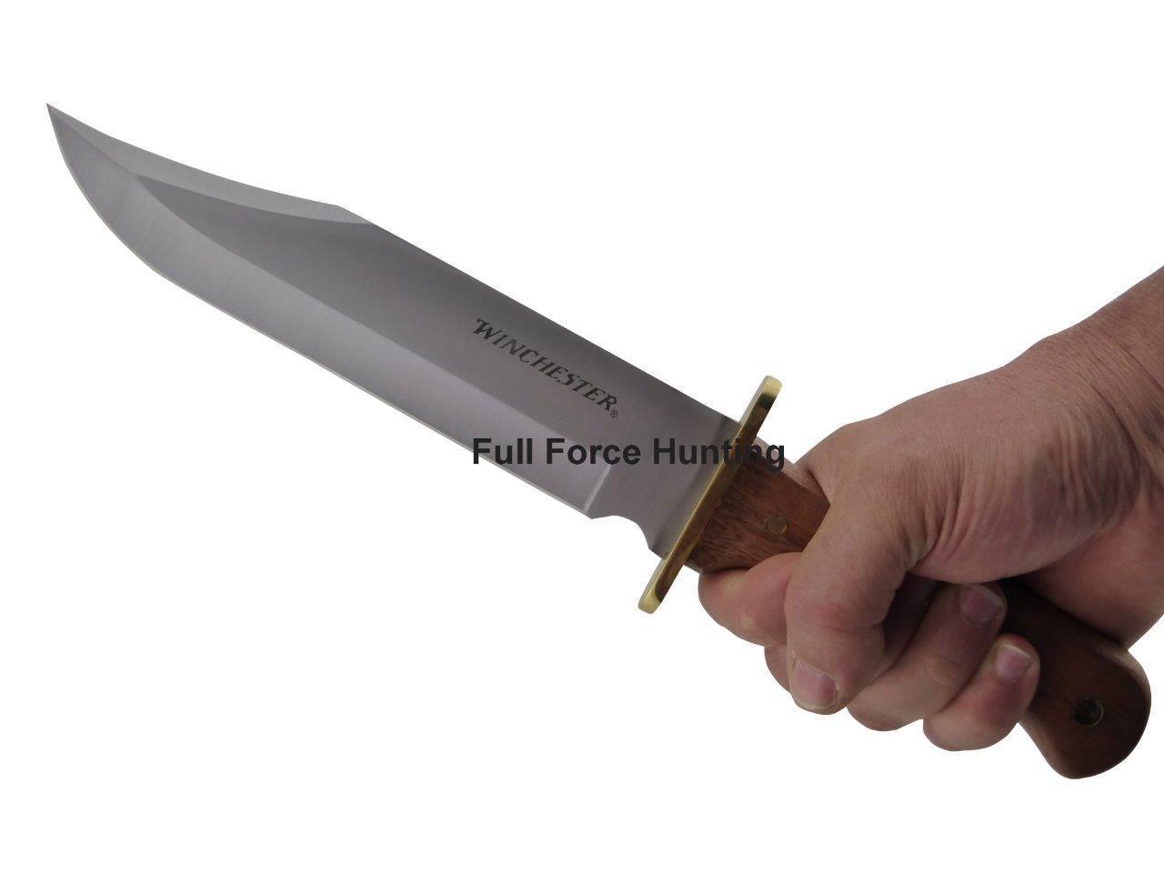 WINCHESTER Large 14.25" Fixed Blade Bowie Knife Full Tang Hunting
