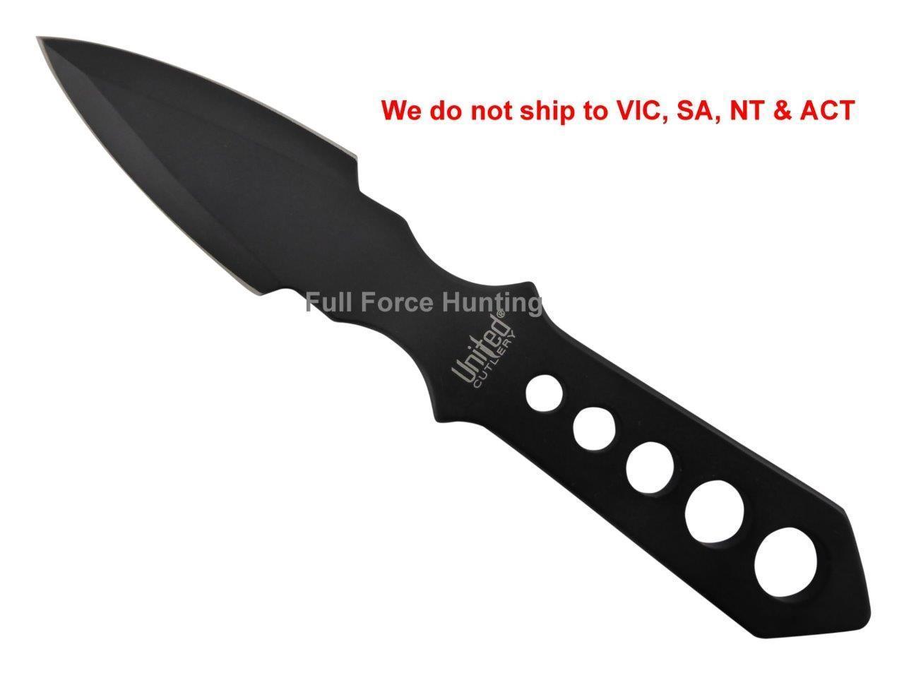 United Cutlery Black Lightning Bolt Throwing Knife Knives Set of 3 with