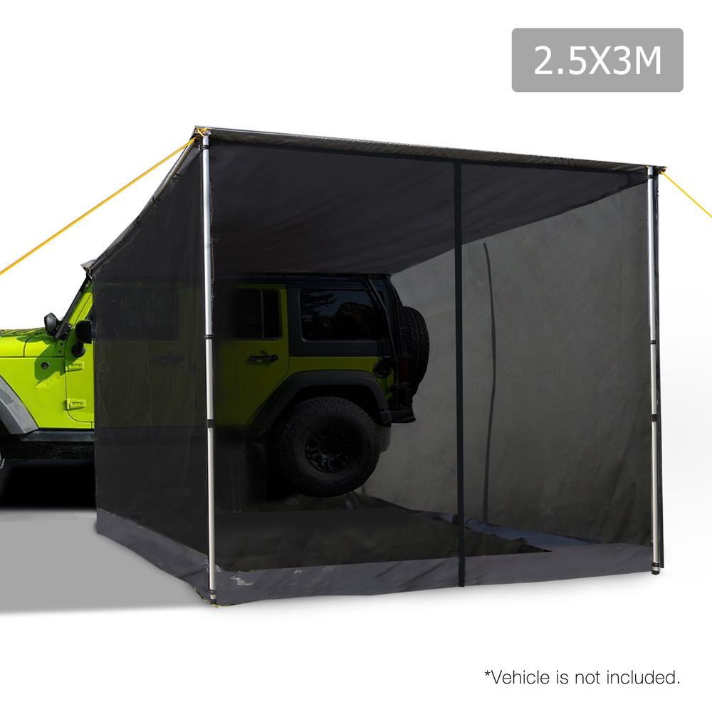 25X3M Car Awning Mesh Screen Camping Tent Grey 25X3M Car Awning Mesh Screen Camping Tent Grey
