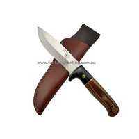 J V Adventure Brown Puma Utility Blade Knife Wooden Handle