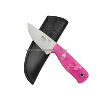 J V Adventure Hobbit Pink Fixed Blade Utility Skinning Knife