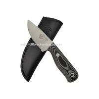 J&V Adventure Hobbit Black Micarta Fixed Blade Knife