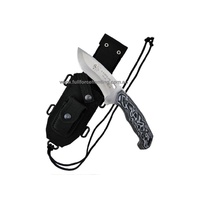 J & V Adventure Lupus Fixed Blade Knife + Sheath
