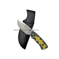 JV Adventure Knives Black Yellow Nano 2 Utility Fixed Blade Knife