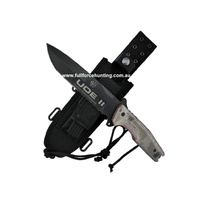 UOE II Black Blade with Camo Micarta Tactical Survival Knife  JV Adventure Knives