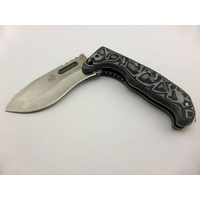 J&V Adventure Knives Titan XL Folding Knife Tactical Black Micarta