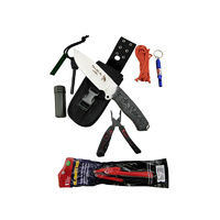 J&V Adventure Knives Chacal Black Micarta with Survival Kit | Cordura Sheath