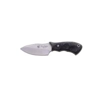 J&amp;V Adventure Knives Tiny Knife 1 Black Micarta Handled Skinning Knife with Kydex Sheath