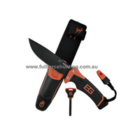 GERBER Bear Grylls Ultimate Pro Knife 31-001901 with Nylon Sheath, Sharpener, Whistle, Fire Starter & Guide