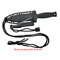 Defender #9072 Small Boot Dagger Knife with Hard Sheath & Fire Starter