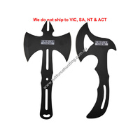 Defender #9340 Xtreme 11" Black Throwing Axe 2 Pce Set