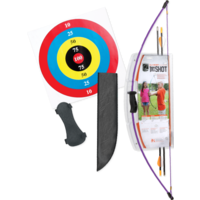 Bear 1st Shot Youth Recurve Archery Set Right | Left Handed - Flo Purple