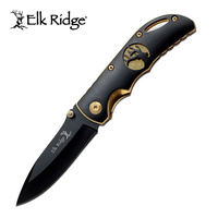 Elk Ridge ER-134 Gold & Black Folding EDC Knife