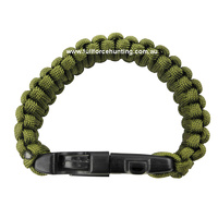 4 in 1 Paracord Survival Wrist Band - Green