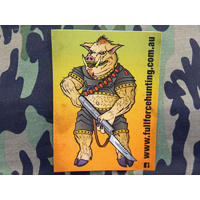 Full Force Hunting Pig Design Sticker 148mm x 105mm