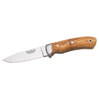 Joker Pantera Olive Wood CO-16 Utility Hunting Knife + Full Leather Sheath