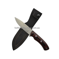 Joker Gacela Stamina Rosewood CR-17 Utility Hunting Knife + Full Leather Sheath