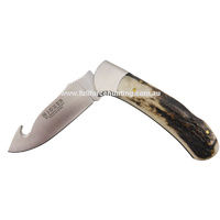 Joker Knives Cocker Gut Hook Folder NC-50 Stag Horn Lock Back Pocket Knife