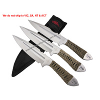 Kit Rae KR0059 Aircobra 9" Throwing Dagger 3pc Knife United Cutlery