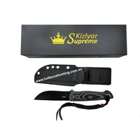 Kizlyar Supreme Nikki AUS-8 Black Steel Fixed Blade Hunting Knife