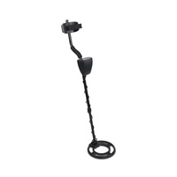 LCD Screen Metal Detector with Headphones - Black