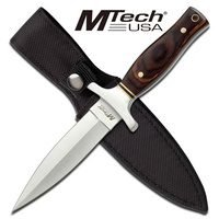 MTech USA MT-20-03 Pakkawood 9" Fixed Blade Dagger with Nylon Sheath