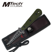 MTech USA MT-20-37GN 7.5" Tanto Fixed Blade Knife with Nylon Sheath