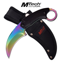MTech MT-20-78RB Fixed Blade Rainbow Titanium Karambit