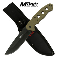 MTech MT-20-81BR Black & Brown 10.5" Tactical Knife with Holster Sheath