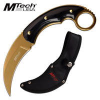 MTech USA MT-20-84GD Fixed Blade Gold Polished Pakkawood Karambit