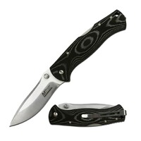 MTech MTE-FDR013-LM Drop Point Black Micarta Handle Folding EDC Knife