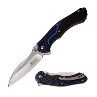 MTech MTE-FDR018-BL Black Blue Sheepsfoot G10 & C-tek Handle Folding EDC Knife