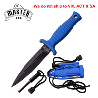 Master USA Dagger Boot Knife with Fire Starter - Blue