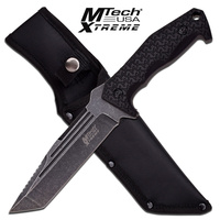 MTech USA Xtreme 11.25" Stonewashed Tanto Tactical Knife with Nylon Sheath (MX-8113)