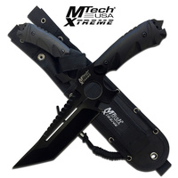 MTech USA Xtreme MX-8135 Black 11.3" Tanto Tactical Knife with MOLLE Sheath