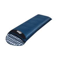 Weisshorn Sleeping Bag Single Camping Hiking Winter Thermal Blue