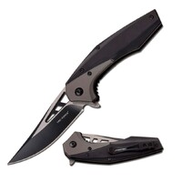 TAC-FORCE Black & Grey Folding EDC Pocket Knife TF-977GY
