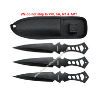 Perfect Point PP-117-2RD Flaming Skull 2-Piece Throwing Knife Set