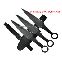 Expendables 12" Triple Threat Kunai Throwing Knife 3 pc Set