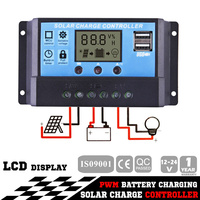 12V-24V 20A LCD Display PWM Solar Panel Regulator Charge Controller Timer PWN