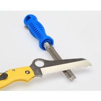 Diamond Serrated Blade Sharpener with Handle | Coarse 325 Grit | 220mm Multi Edge Warthog Sharpener