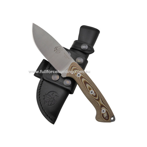 Axarquia Light Brown Micarta Heavy Duty Knife Leather Sheath | J V Adventure Knives