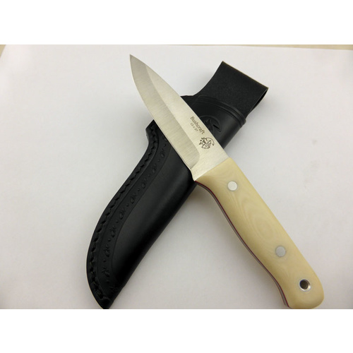 J&V Adventure Knives Bushcraft Fixed Blade Ivory Micarta