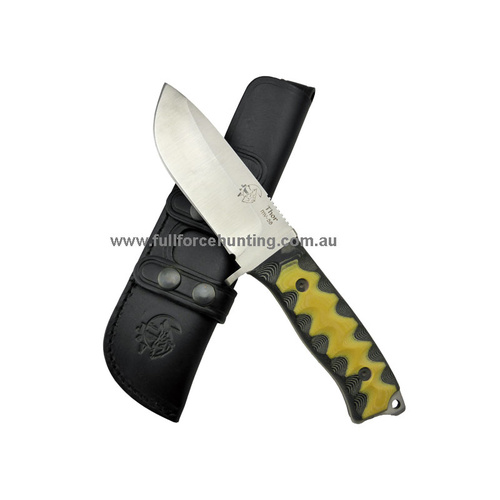 J&V Black & Yellow Thor Heavy Duty Utility Knife with Sheath